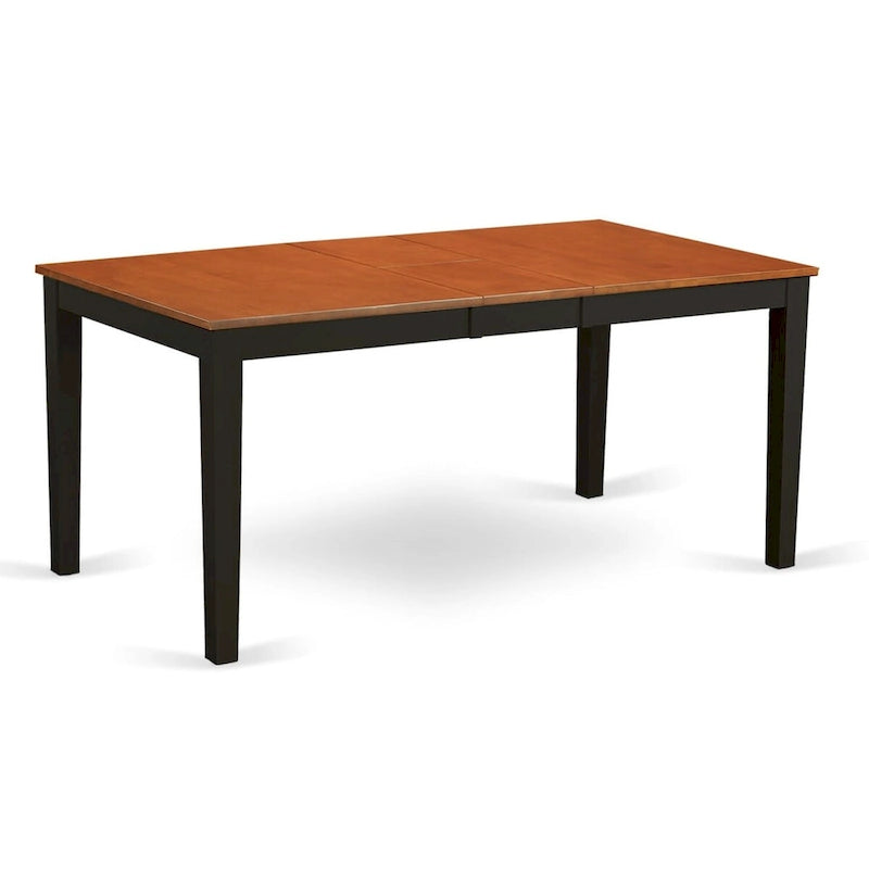 Table de salle à manger rectangulaire avec rallonge papillon et options de couleur de finition