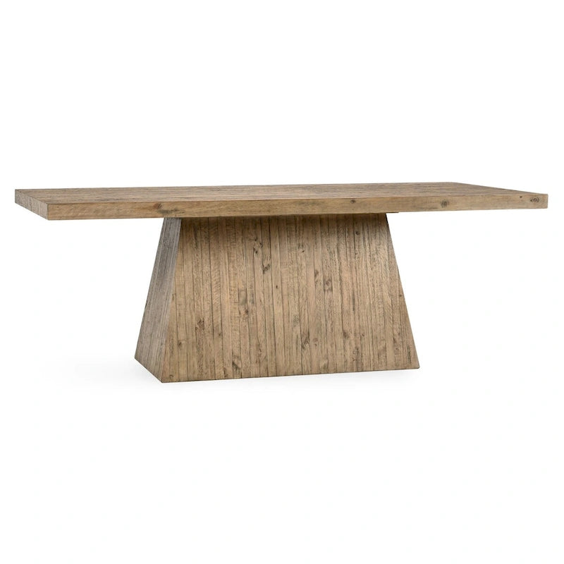 Table à manger 84 pouces en pin recyclé naturel
