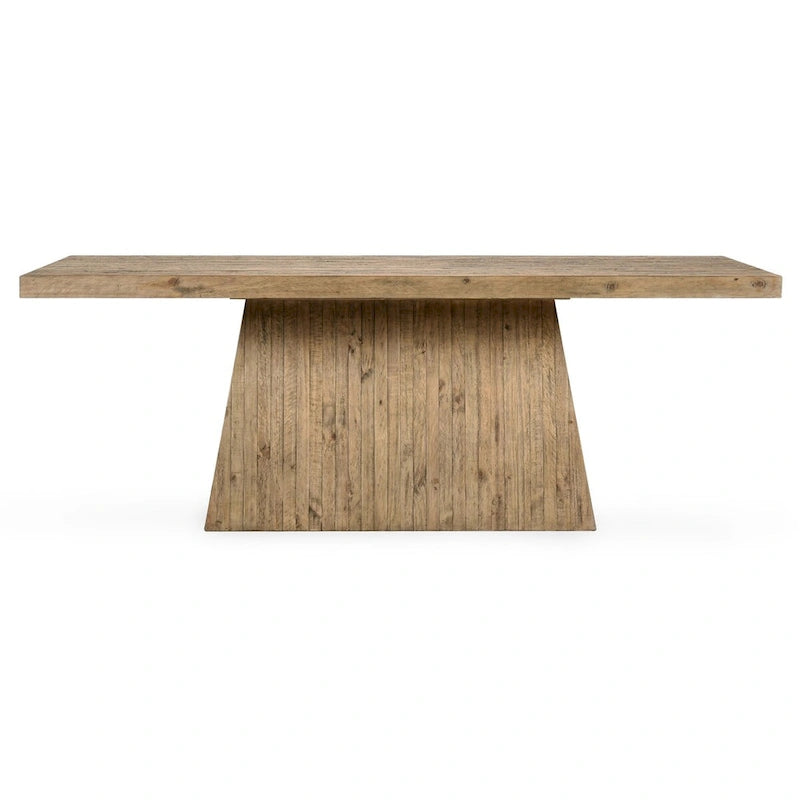Table à manger 84 pouces en pin recyclé naturel