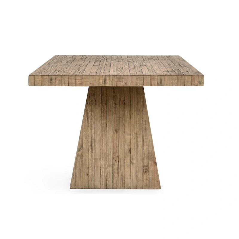 Table à manger 84 pouces en pin recyclé naturel
