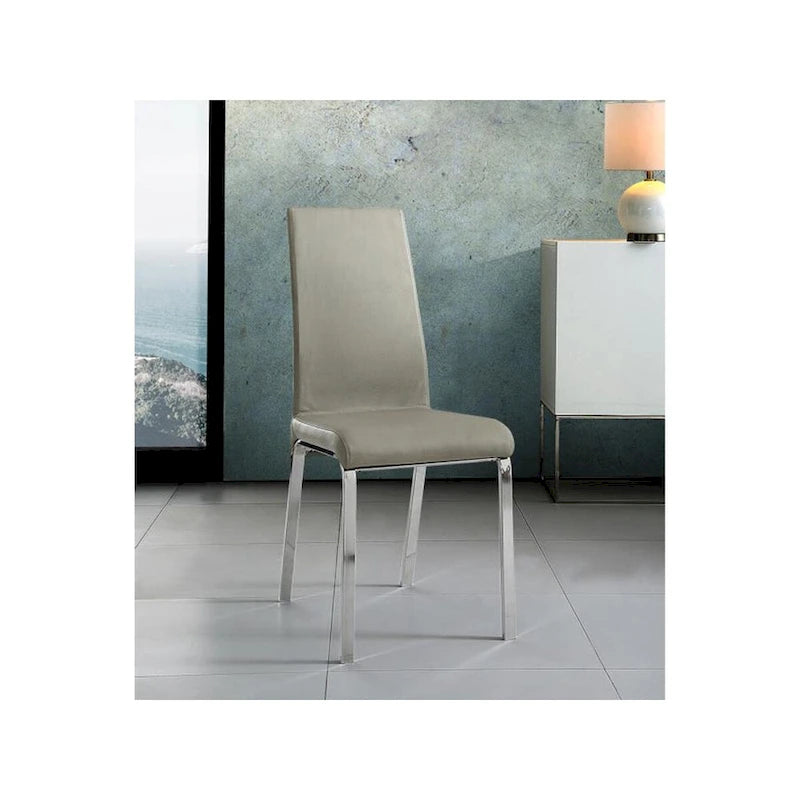 Chaise de salle à manger en cuir pleine fleur