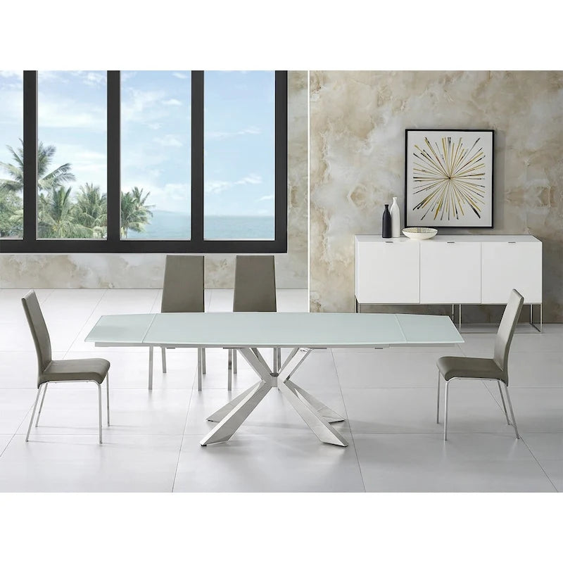 Chaise de salle à manger en cuir pleine fleur