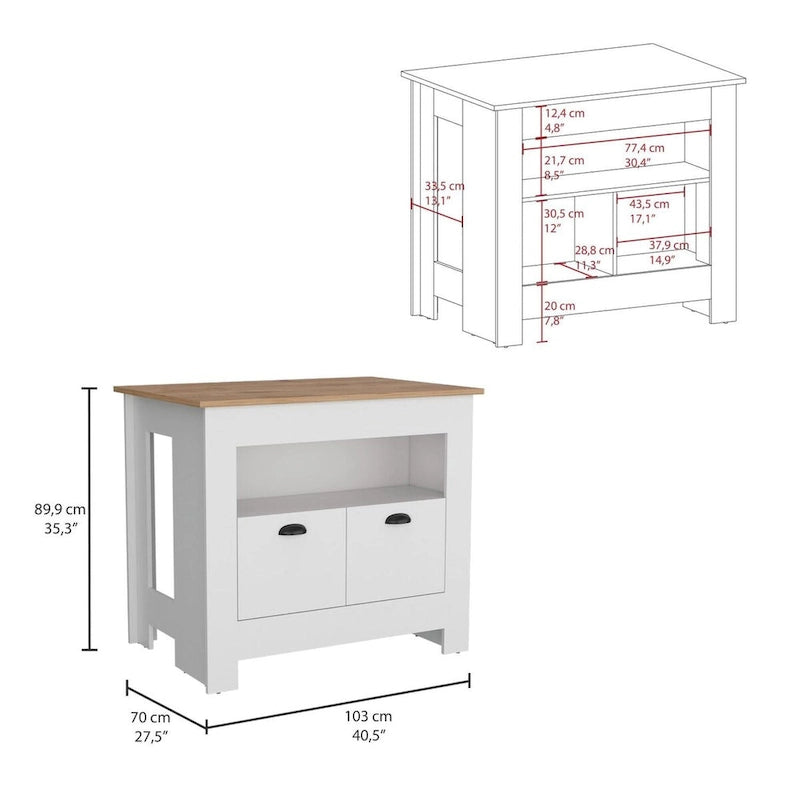 Bahut de cuisine îlot de rangement